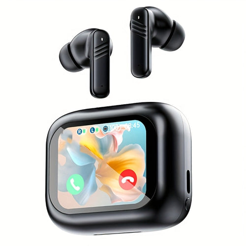 Bluetooth 5.4 Wireless Earbuds with ANC, ENC and LED Touchscreen Case