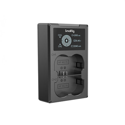 SmallRig chargeur double — recharge 2 batteries photo avec écran