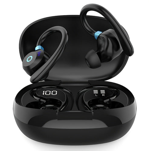 Stereo Wireless Earbuds with LED Display Case and Touch Controls