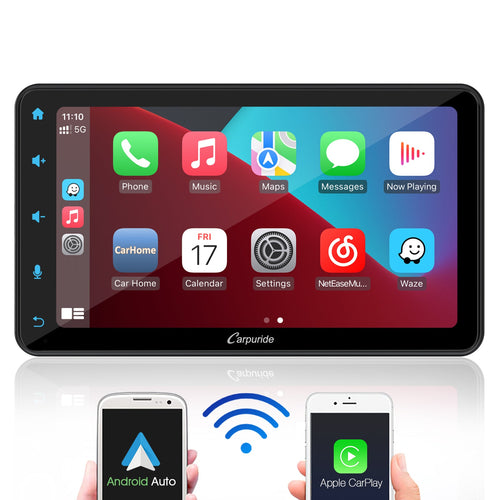 Carpuride W707 — écran CarPlay et Android Auto sans fil portable 7"