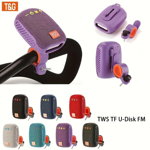 Haut-parleur Bluetooth de vélo IPX5 compact avec radio FM et jumelage stéréo TWS