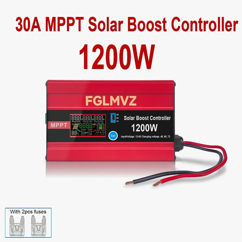 Régulateur solaire MPPT élévateur 30 A, 600 ou 1200 W – batteries plomb, gel, lithium
