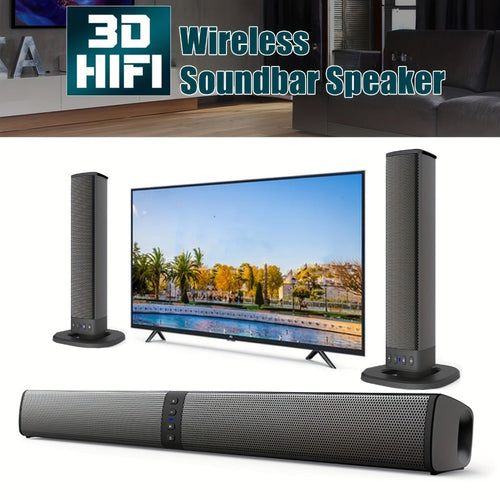 2-in-1 Detachable Wireless Soundbar for Smart TV with Bluetooth, RCA and AUX