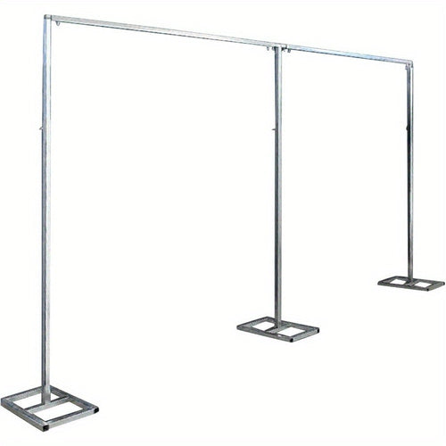 10 x 20 ft Stainless Steel Pipe and Drape Backdrop Stand with Bases