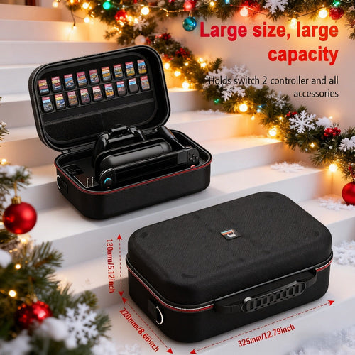 Étui de transport XL compatible avec Nintendo Switch 2, avec bandoulière et rangement