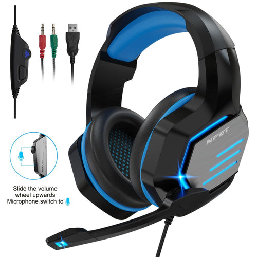 Stereo Over-Ear Gaming Headset with Noise-Cancelling Mic