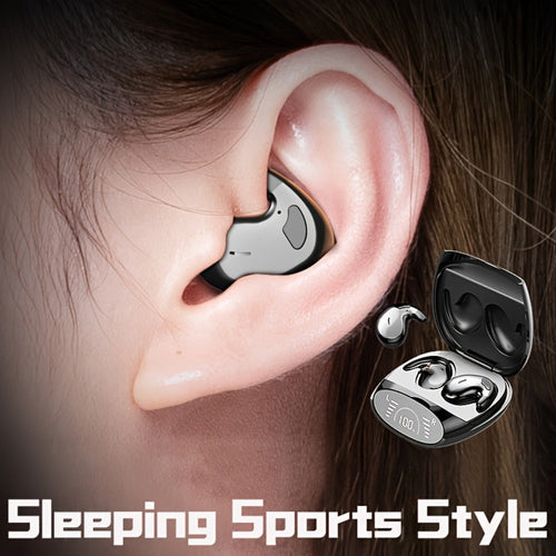 Écouteurs de sommeil ultraminces Bluetooth 5.3 avec étui à affichage numérique