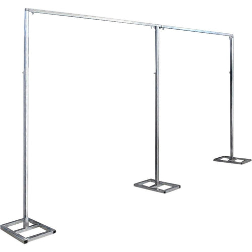 10 x 20 ft Metal Backdrop Stand Pipe Kit, Square Frame for Weddings and Parties