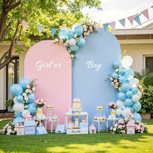 Set of 2 Fitted Arch Backdrop Covers for 6 ft and 6.6 ft Frames