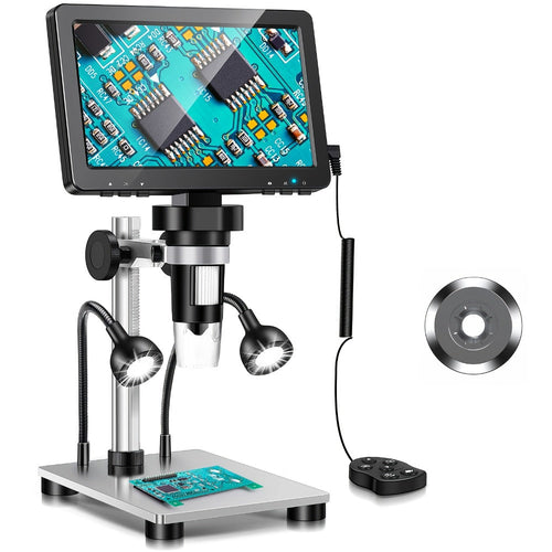 DM9 Digital Microscope with 7 in Tilting Screen, 8 LEDs and 2 Side Lights