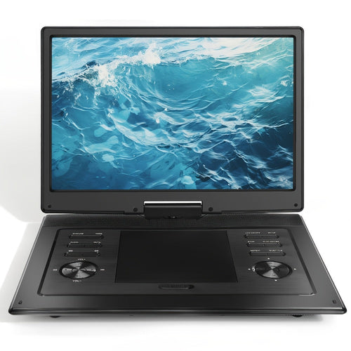 15.6-Inch Portable DVD Player, 1280 x 800 Swivel Screen, Dual Speakers, USB & SD