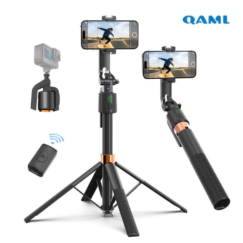 Q13 Tracking Selfie Stick Tripod with 180cm Pole, Fold-Out Base and Remote