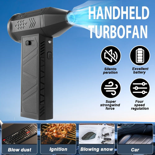 130,000 RPM Portable Turbo Blower & Vacuum 2-in-1, USB Rechargeable, Cordless