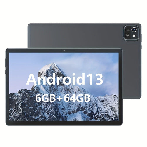 10-Inch Android 13 Tablet, Octa-Core, GPS, 64GB, 6000mAh Battery, Blue