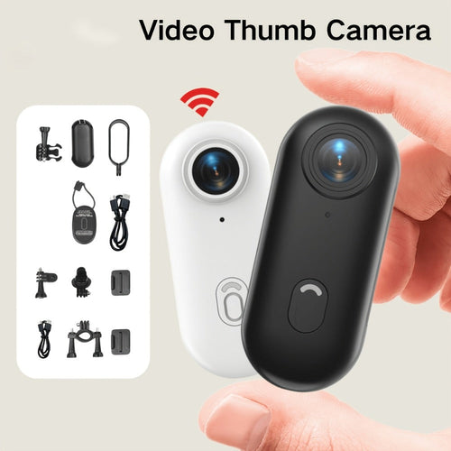 Thumb-Size Mini Action Camera with Wide-Angle Lens, 800mAh Battery and Memory Card