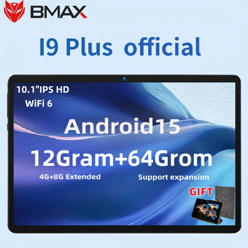 Tablette Android 15 de 10,1 po, 64 Go, processeur RK3562, batterie 6000 mAh, étui inclus