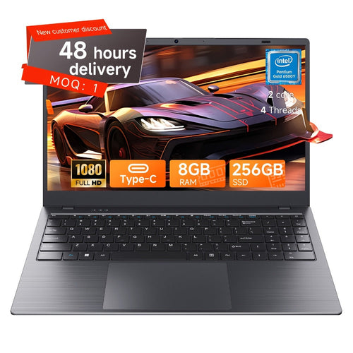 15.6-Inch Ultra-Thin Laptop, 8GB RAM, 256GB SSD, Quad Stereo Speakers