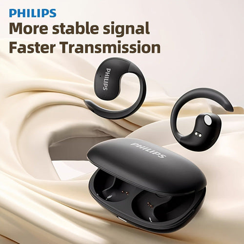 Open-Earhook True Wireless Earbuds with Call Noise Reduction, Touch Controls, USB-C Case