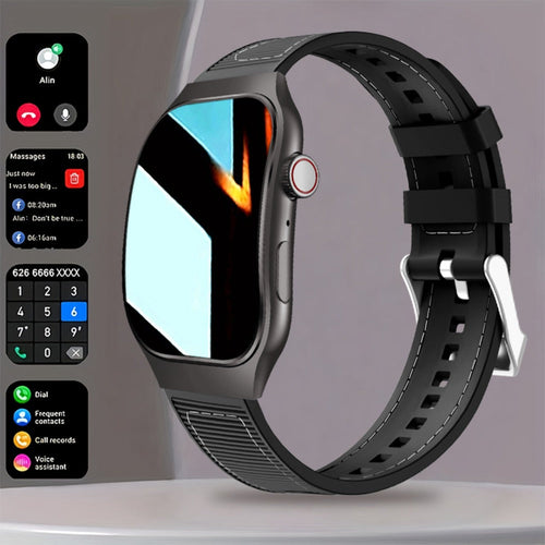Montre intelligente ultramince à écran incurvé 2,01 po, contrôle musique, alertes