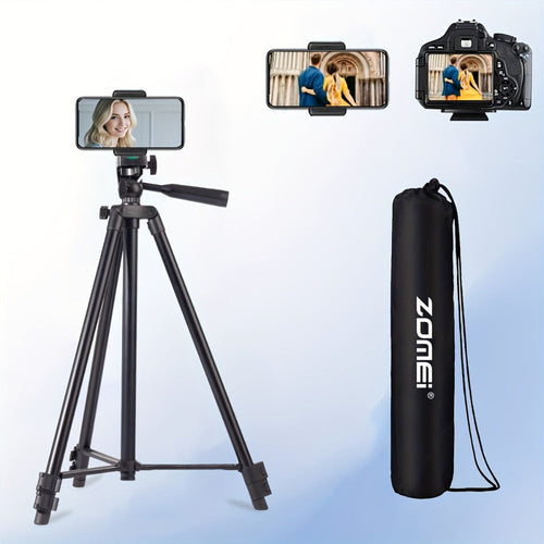 55 in Aluminum Tripod with Pistol Grip Head for Phone and Camera