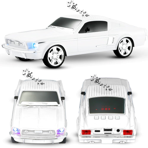 WS-1967 Retro Classic Car Bluetooth Speaker with LED Lights, FM, USB/TF/AUX, Mic