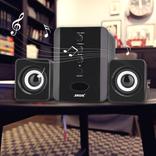 2.1 Mini Desktop Speaker System, USB Powered, Independent Bass and Treble