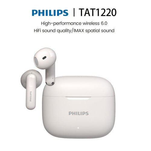 Écouteurs sans fil TAT1220 Bluetooth 6.0 avec ANC, commandes tactiles et étui USB-C