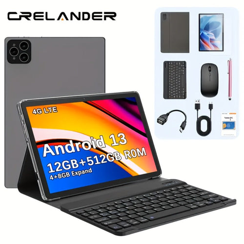 Tablette Android 4G LTE avec GPS, 128 Go, ensemble clavier, souris, étui et stylet