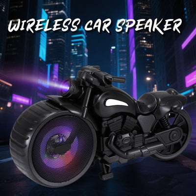 Motorcycle-Shaped RGB Bluetooth Speaker with FM Radio, USB, microSD, AUX