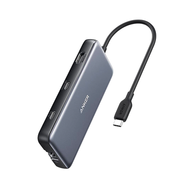 Anker 555 USB-C 8-en-1 — hub HDMI 4K60, Ethernet et recharge 100 W