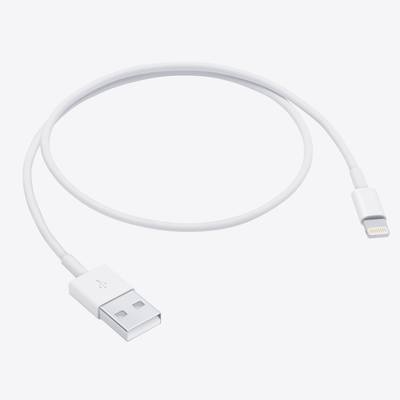 Apple USB-A to Lightning Charging Cable — 1 m (3.3 ft), White