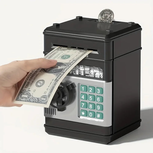 ATM Piggy Bank with Secret Code — Auto Bill Feeder and Alarm
