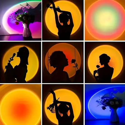 Sunset Projection Lamp — 16 Colours, Remote Control, USB