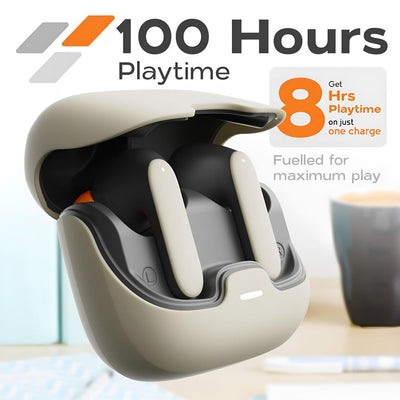 TWS Wireless Earbuds Bluetooth 5.4, Low-Latency Game Mode, Wireless Charging Case