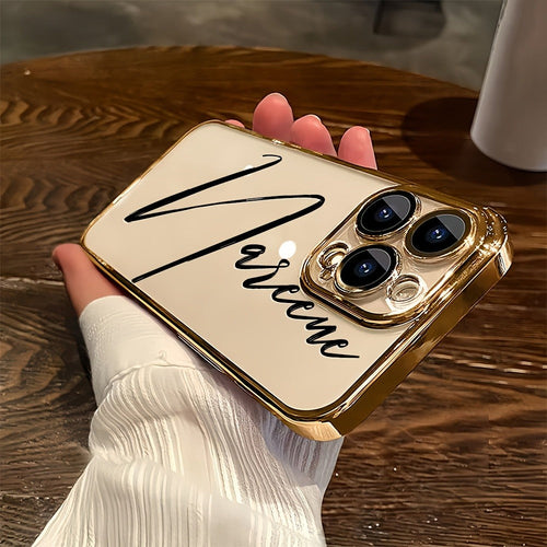 Personalized Clear Case with Calligraphy Name, Compatible with iPhone and Galaxy