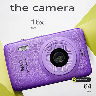 Appareil photo numérique compact W810 64 MP, vidéo 1080p, zoom numérique 16x, carte 32 Go