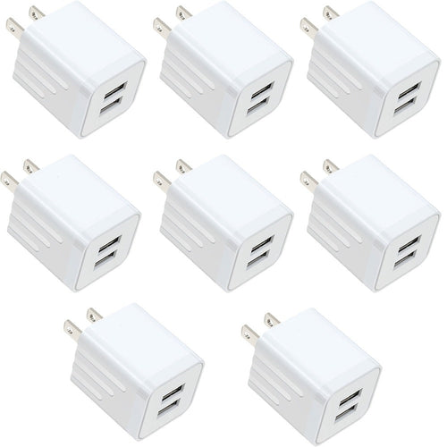 Chargeurs muraux USB à 2 ports 2,1 A – paquets de 3 à 8