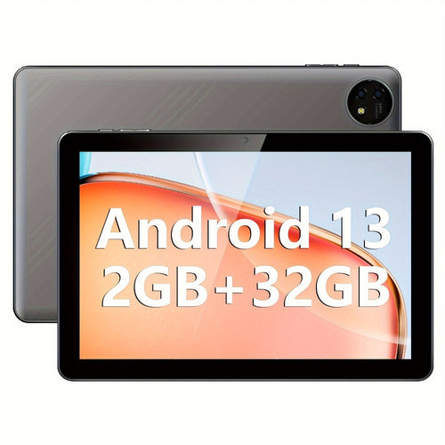 Tablette Android 13 de 10 po, GPS, radio FM, 32 Go, batterie 6000 mAh, noire ou bleue