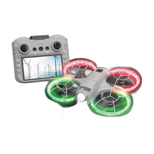 Drone sans balais à anneaux DEL — manette à écran intégré