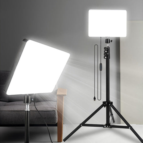 Lumière d'appoint carrée 10 po avec rotule métal, rallonge 15 po et trépied, 3 modes