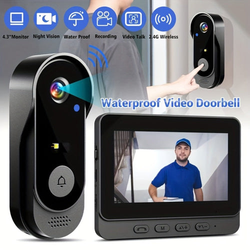 Video Doorbell with Indoor Display, Two-Way Audio & Night View, 5 Models