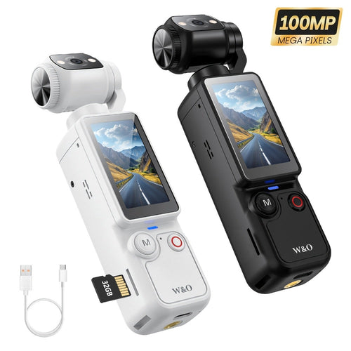 Pocket Camera with Webcam Function, 1.9 in Screen, 180° Rotating Lens, 2000 mAh