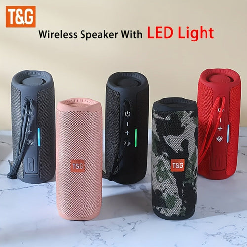 TG365 Portable Bluetooth Speaker with LED, TWS, Mic, FM Radio, TF, USB and AUX