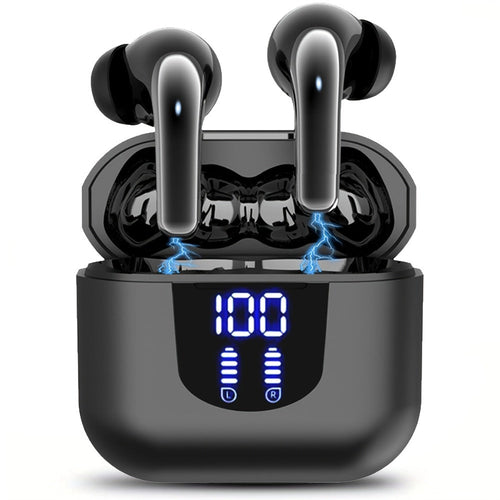 Écouteurs sans fil sport intra-auriculaires, boîtier à affichage numérique, tactiles