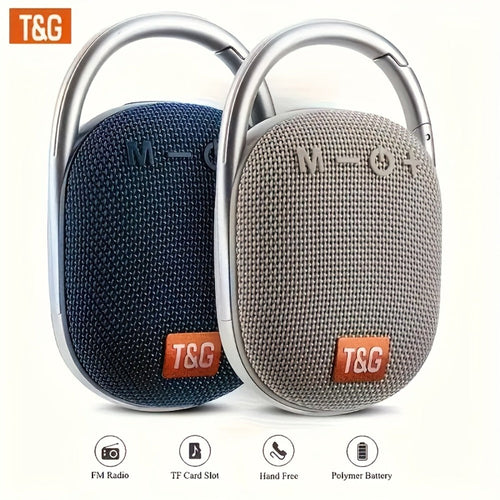 Mini Stereo Bluetooth Speaker with LED Lights, microSD Player and Clip
