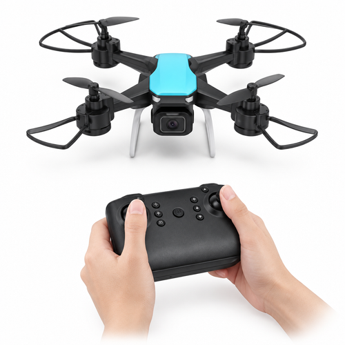 Drone with Prop Guards — Dual-Camera or No-Camera Version