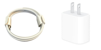Apple 20W USB-C Power Adapter + USB-C to USB-C Cable (1 m) — Charging Bundle