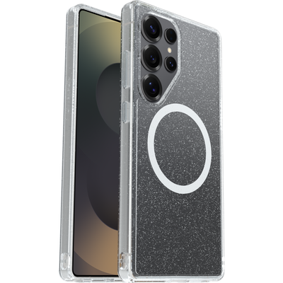 OtterBox Symmetry — Coque transparente avec aimants pour Samsung Galaxy S25 Ultra (Stardust Clear)