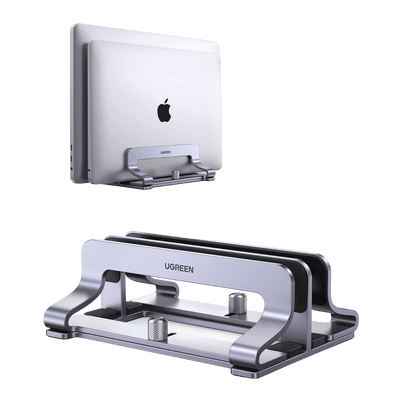 UGREEN support vertical pour portable à 2 emplacements, largeur réglable