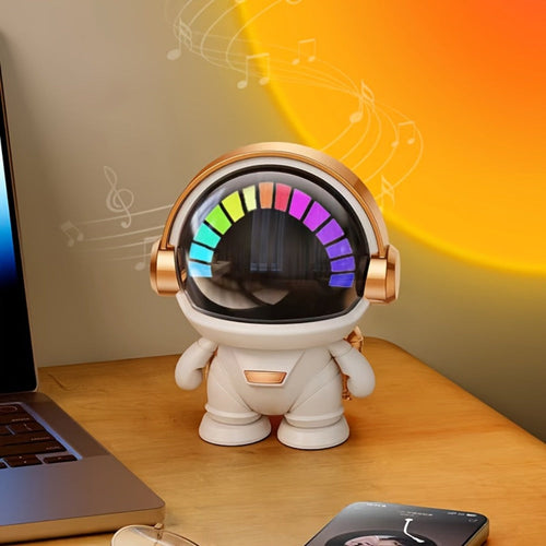 Mini haut-parleur Bluetooth astronaute avec lumière DEL, rechargeable par USB